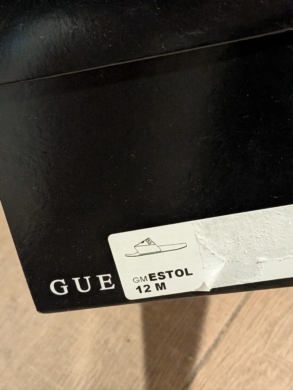 GUESS Estol Black Men's Slide Sandals with Embossed Logo Size 12